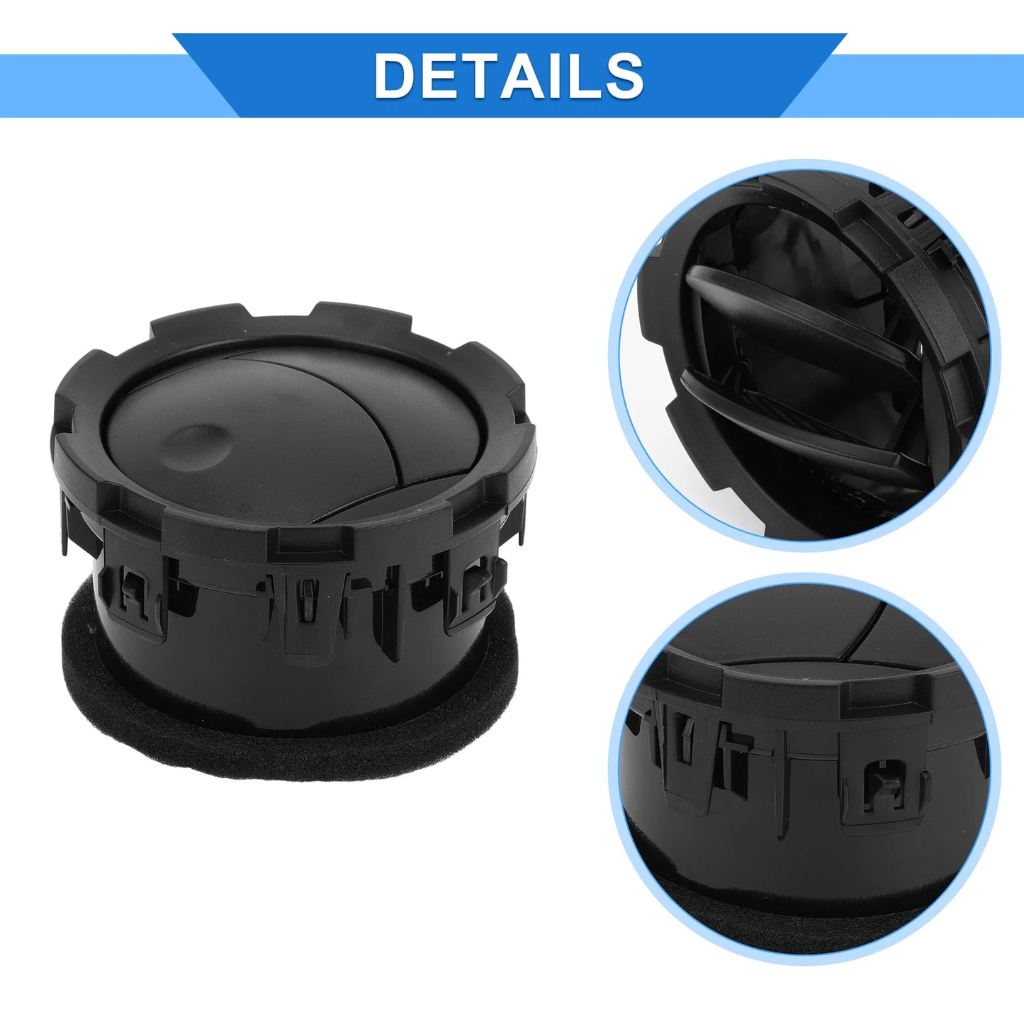 2 x Center Dash A/C Outlets for Ford F150 F250 F350 (2011-2016) Durable ABS Black
