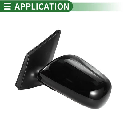Left Side Door Mirror Gloss Black for Toyota Corolla (2009-2013)