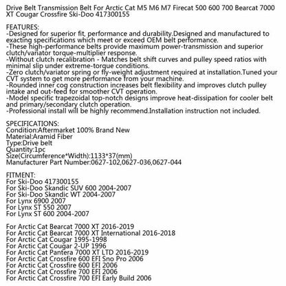 Timing Belt for Arctic Cat Ski-Doo (2000-2023)