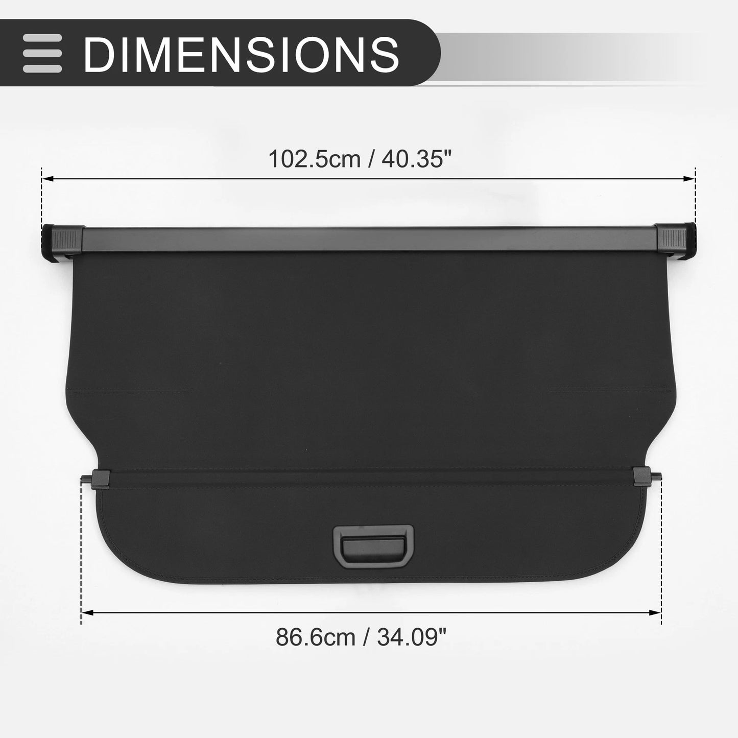 Retractable Cargo Cover for Honda CR-Z 2011-2016 Rear Trunk Gloss Black