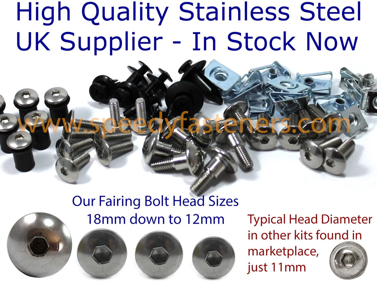 Bolt Clip Screw Stainless Steel Fairing & Screen for Yamaha R1 (2002-2003)