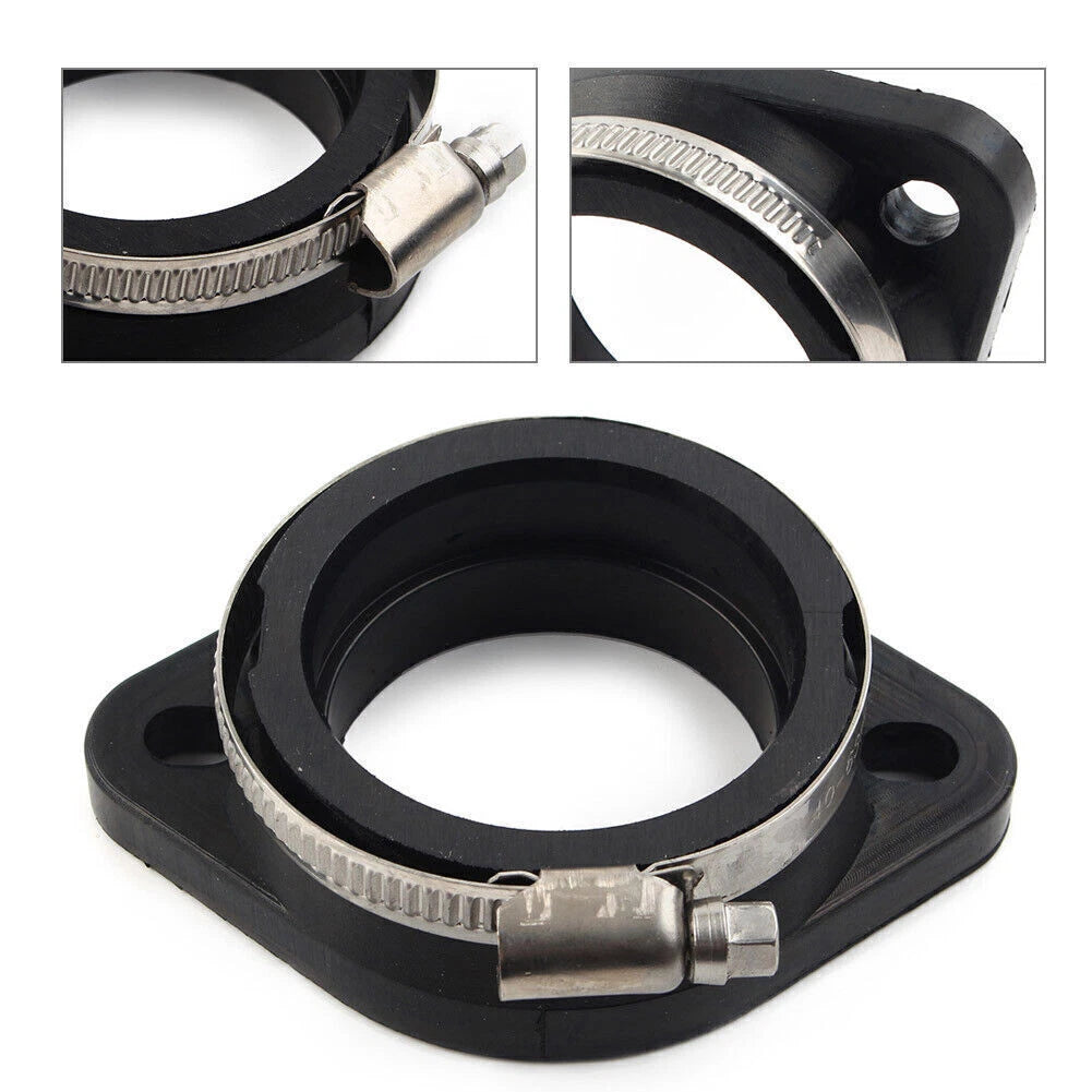 Flange Carb Adapter for Harley CV/Mikuni HSR45 Carb - Black Rubber