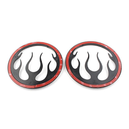 Black Flame Speaker Grill Accent Trim Cover for Harley Electra Glide (2009-2023)