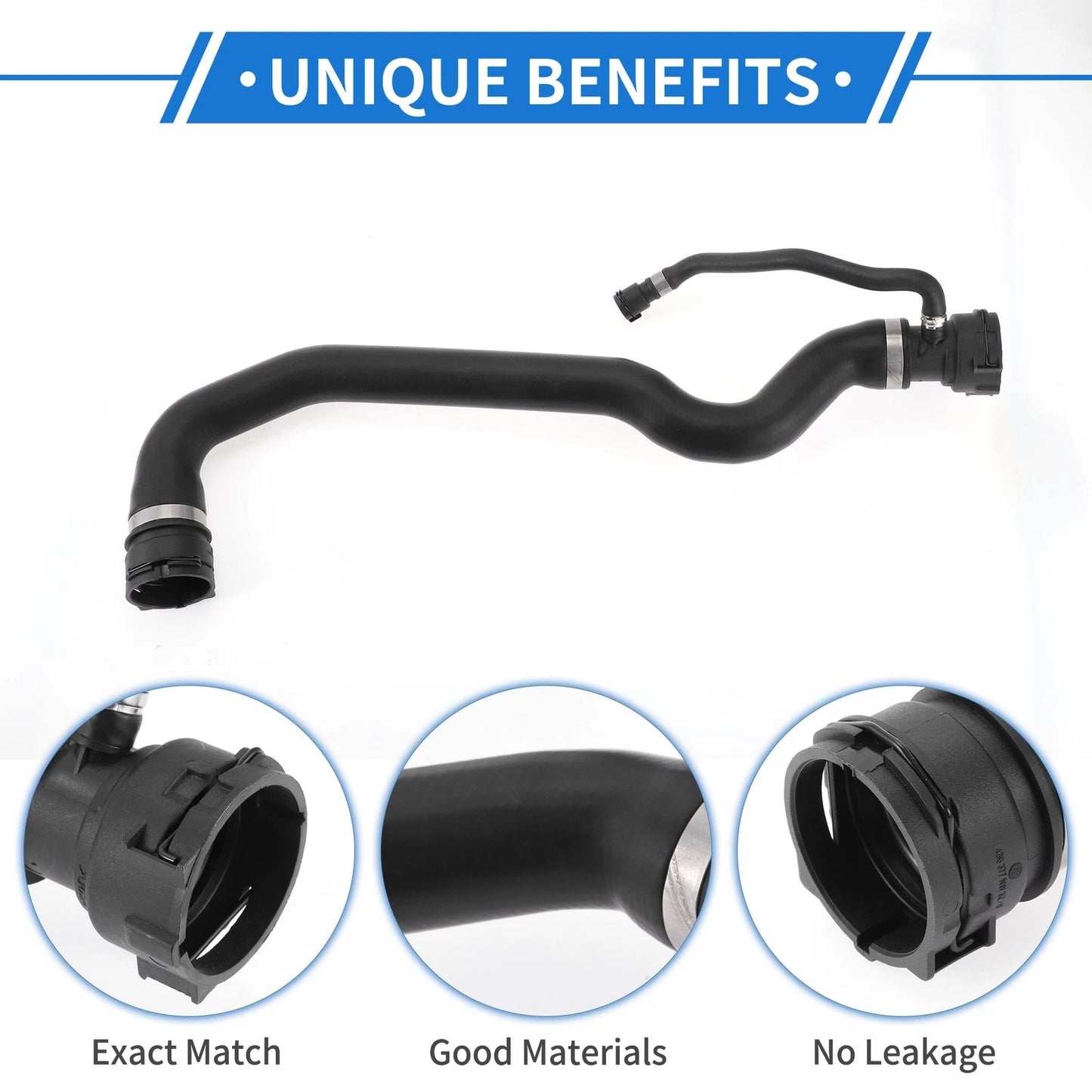Radiator Hose for BMW 5 F10 518d Saloon Diesel 2013-2016 (2 x)