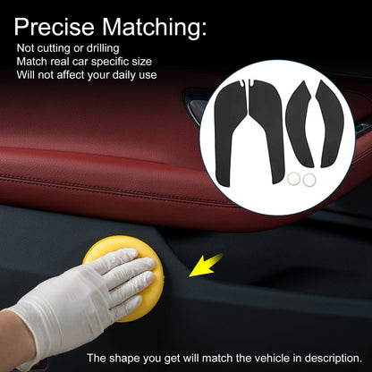 Car Door Anti Kick Pad Sticker Protector for Ford Focus (2019) - 1 Set Black