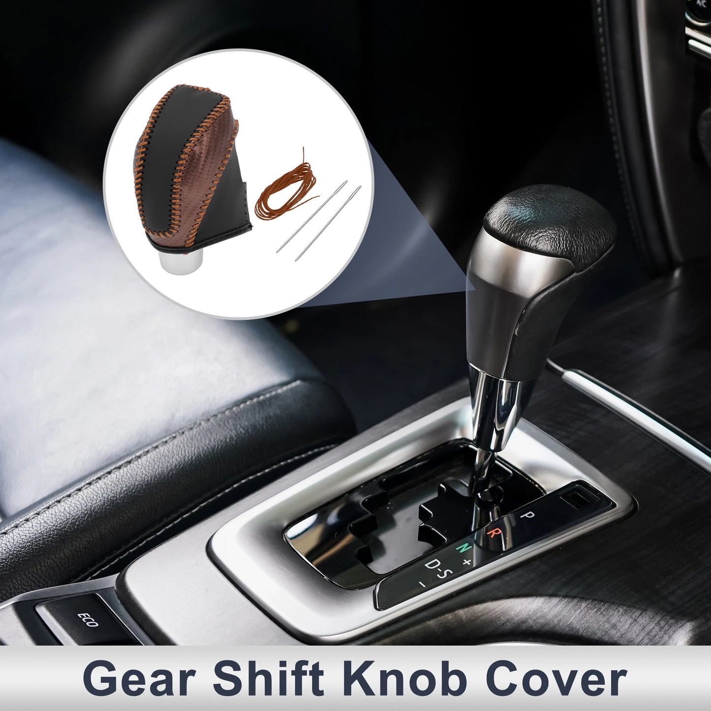 Brown Carbon Fiber Gear Shift Knob Cover for Subaru Impreza (2017-2023)