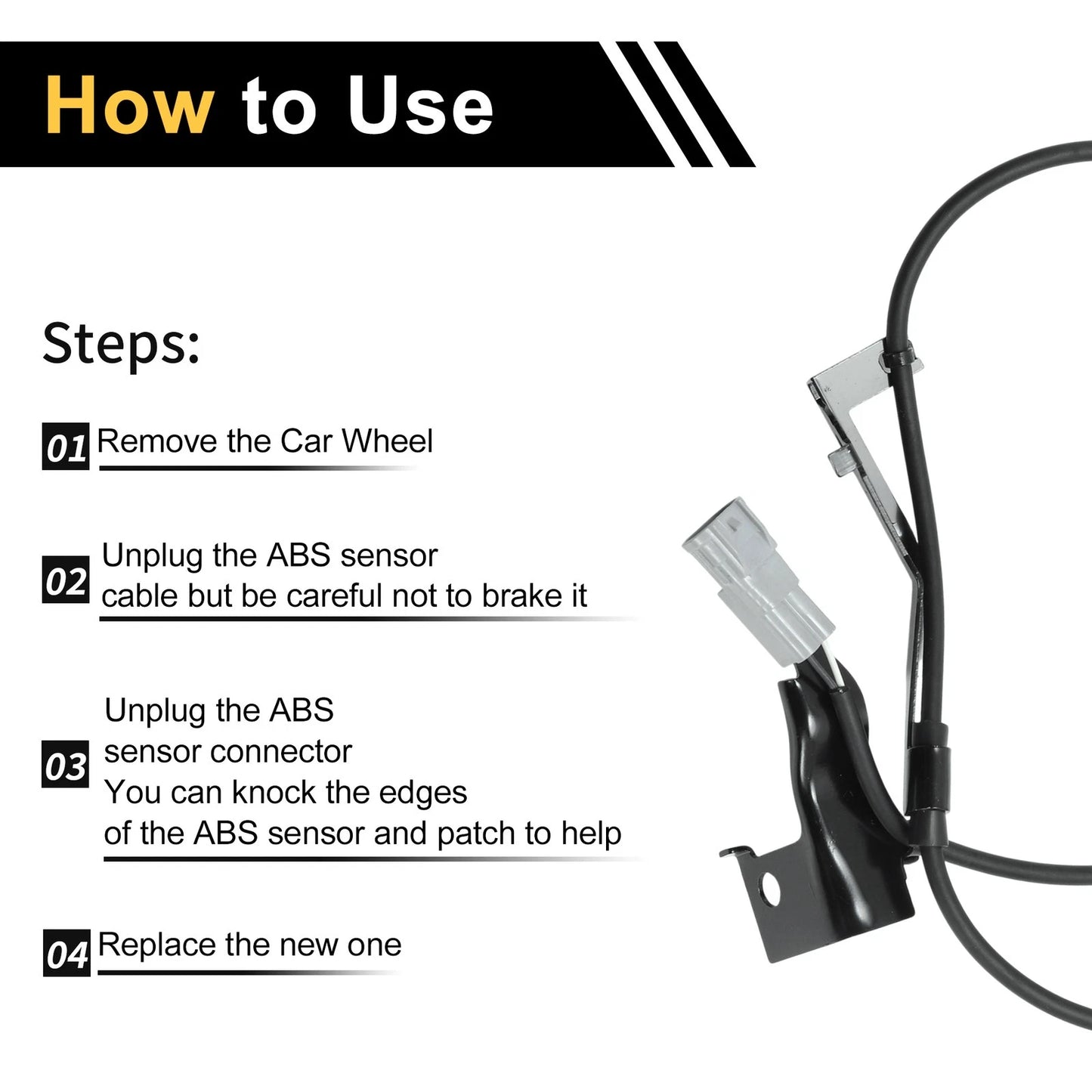 ABS Wheel Speed Sensor for Toyota Hilux 2004-2008, 2 x Rear Left