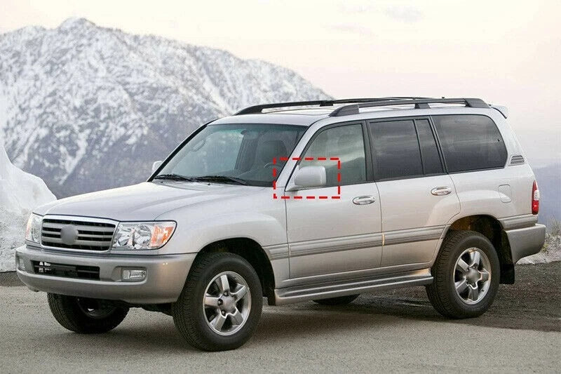 Chrome Rearview Mirror Lid Cover Trim for Toyota Land Cruiser 1998-2007
