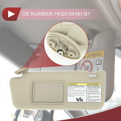 Car Sun Visor Left Driver Side for Toyota Tacoma (2005–2011)