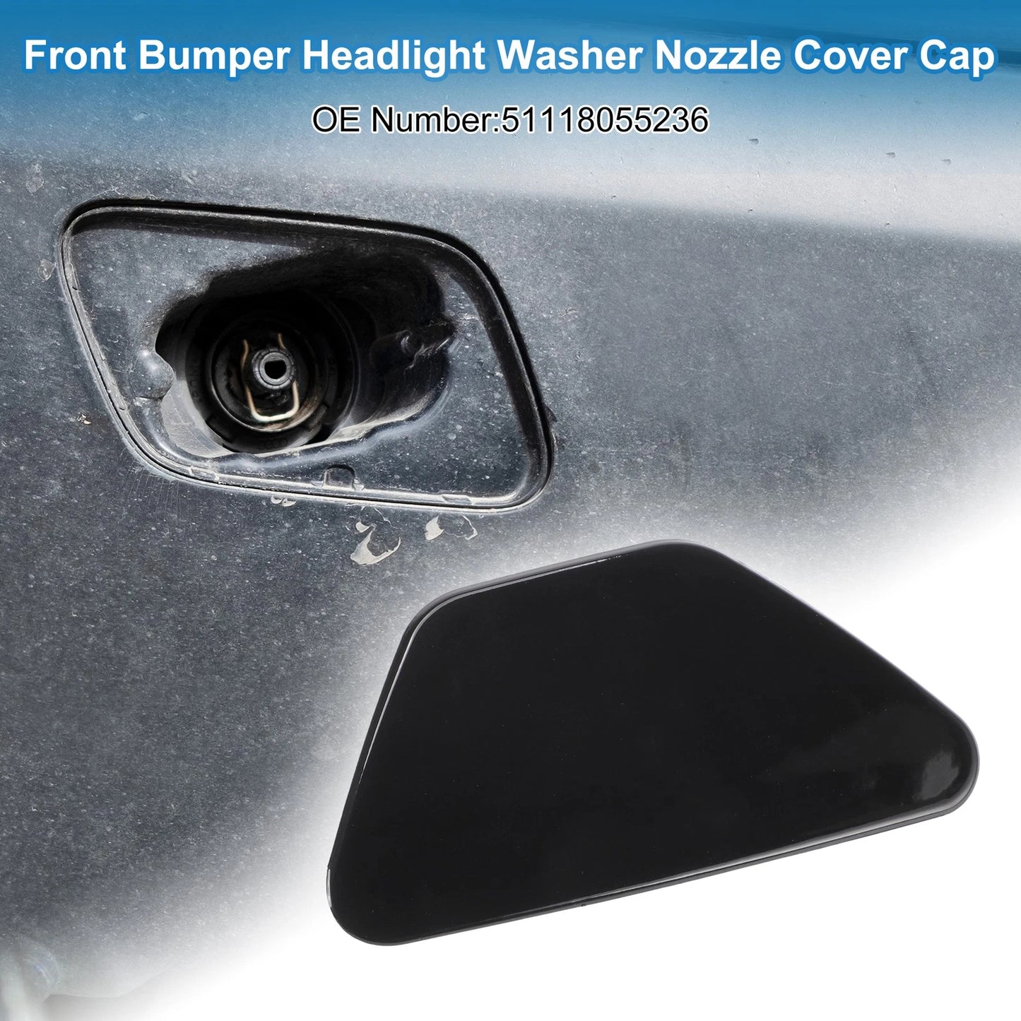Front Right Side Bumper Headlight Washer Nozzle Cover for BMW M5 (2018-2023)