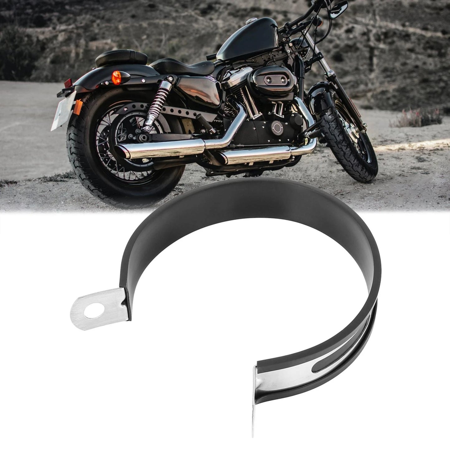 3.94inch Exhaust Band Joint Clamp Sleeve Stainless Steel for Motorcycle