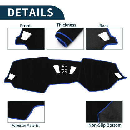 Dashboard Cover Mat for BMW 4 Series (2021) - Sun Protector Pad Black Blue