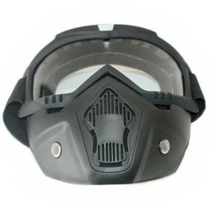 Clear Tactical Full Face Paintball Airsoft Mask Goggle for Motorcycle