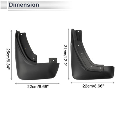 Mud Flaps Splash Guards 1 x Set for Volvo S80 (2007-2015)