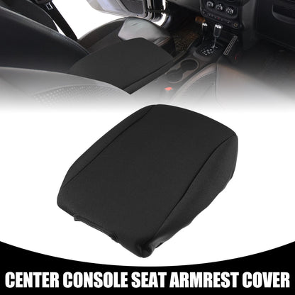 Center Console Lid Armrest Cover for JEEP Wrangler 2011-2018 Neoprene Black