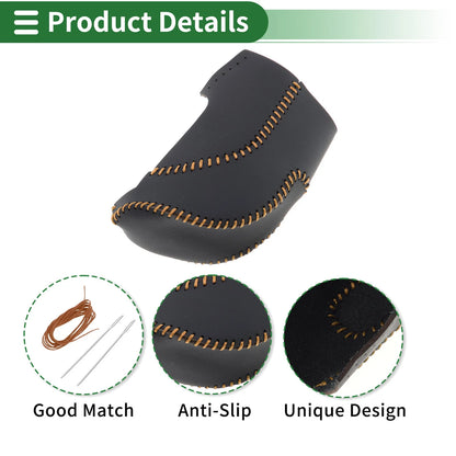 Subaru Forester Gear Shift Knob Cover 2018-2023 Black Brown Faux Leather