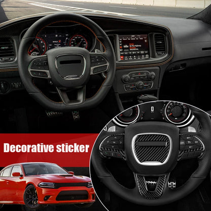 Carbon Fiber Storage Box Switch Handle Cover Trim for Dodge Charger (2015+)