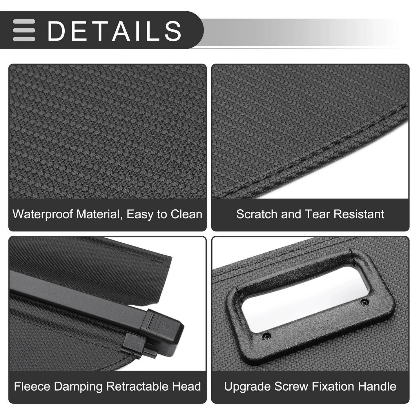 Retractable Cargo Cover for Subaru Forester (2014-2018) Black Carbon Fiber