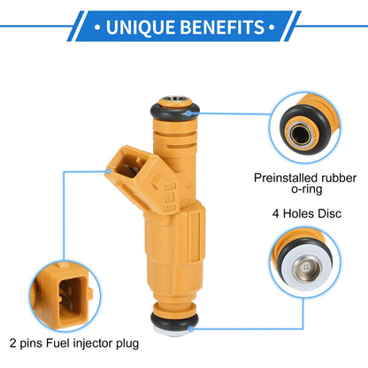 Fuel Injector for Jeep Cherokee 1989-1998 4.0L Yellow (1989-1998)