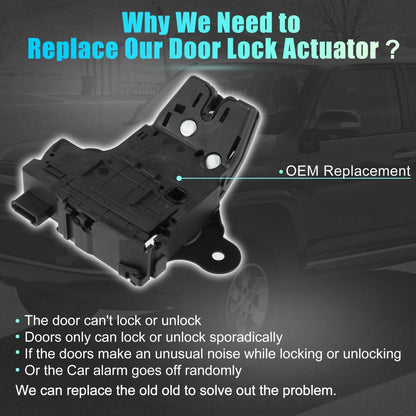 Car Door Lock Actuator Motor Rear for Chevy Malibu (2013 - 2018)