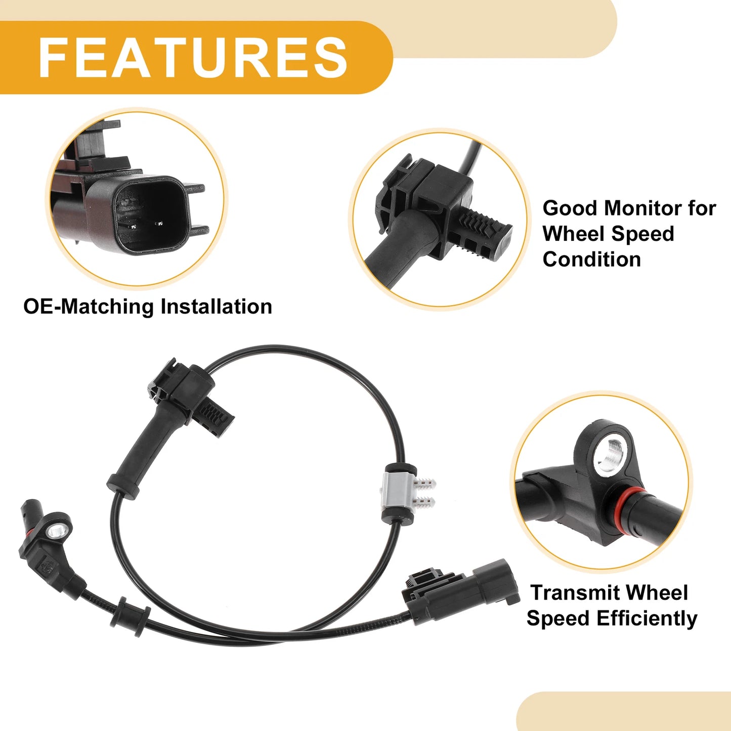 ABS Wheel Speed Sensor Front for Chevrolet Silverado ABS Sensor
