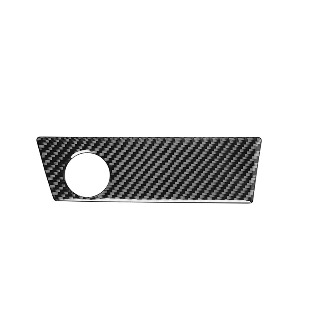 Carbon Fiber Black Console Cigarette Lighter Trim Cover for Audi A4 A5 (2016-2023)