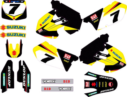 Custom Graphics Kit for Suzuki RM 125 (1999-2000) Crystal Style Decals