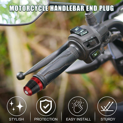 End Plug / 18-20mm / Motorcycle Handlebar Aluminum Alloy Red 2 x