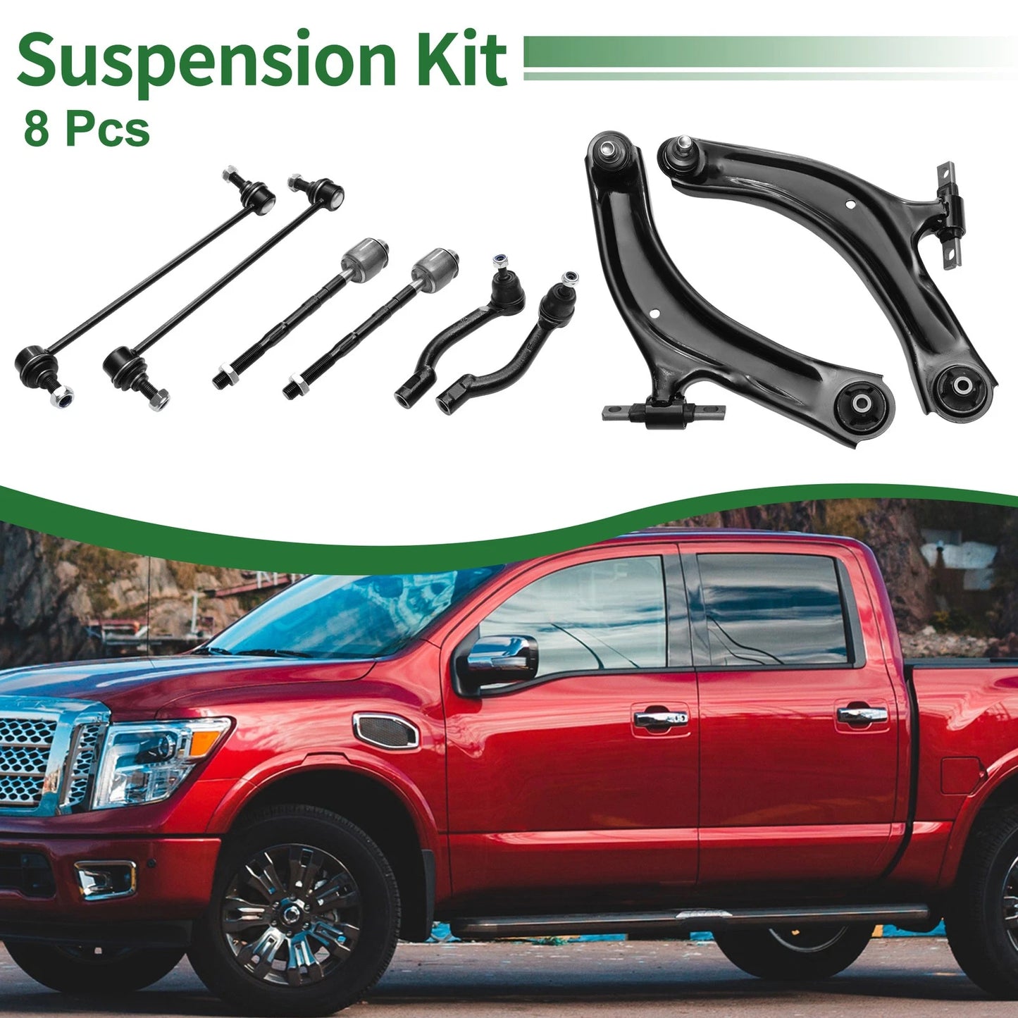 8pcs Front Suspension Control Arm Kit for Nissan Rogue (2014-2015)