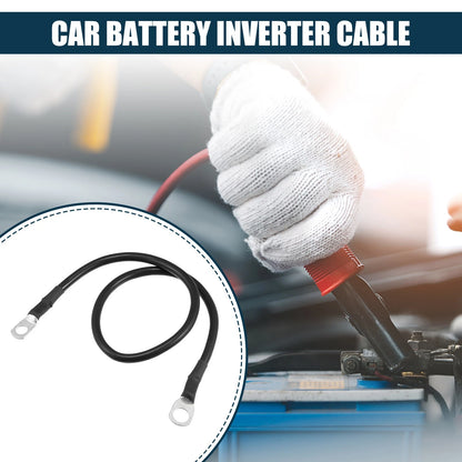 Battery Inverter Cable 5/16-3/8 18in Copper Wire Black for Car Marine