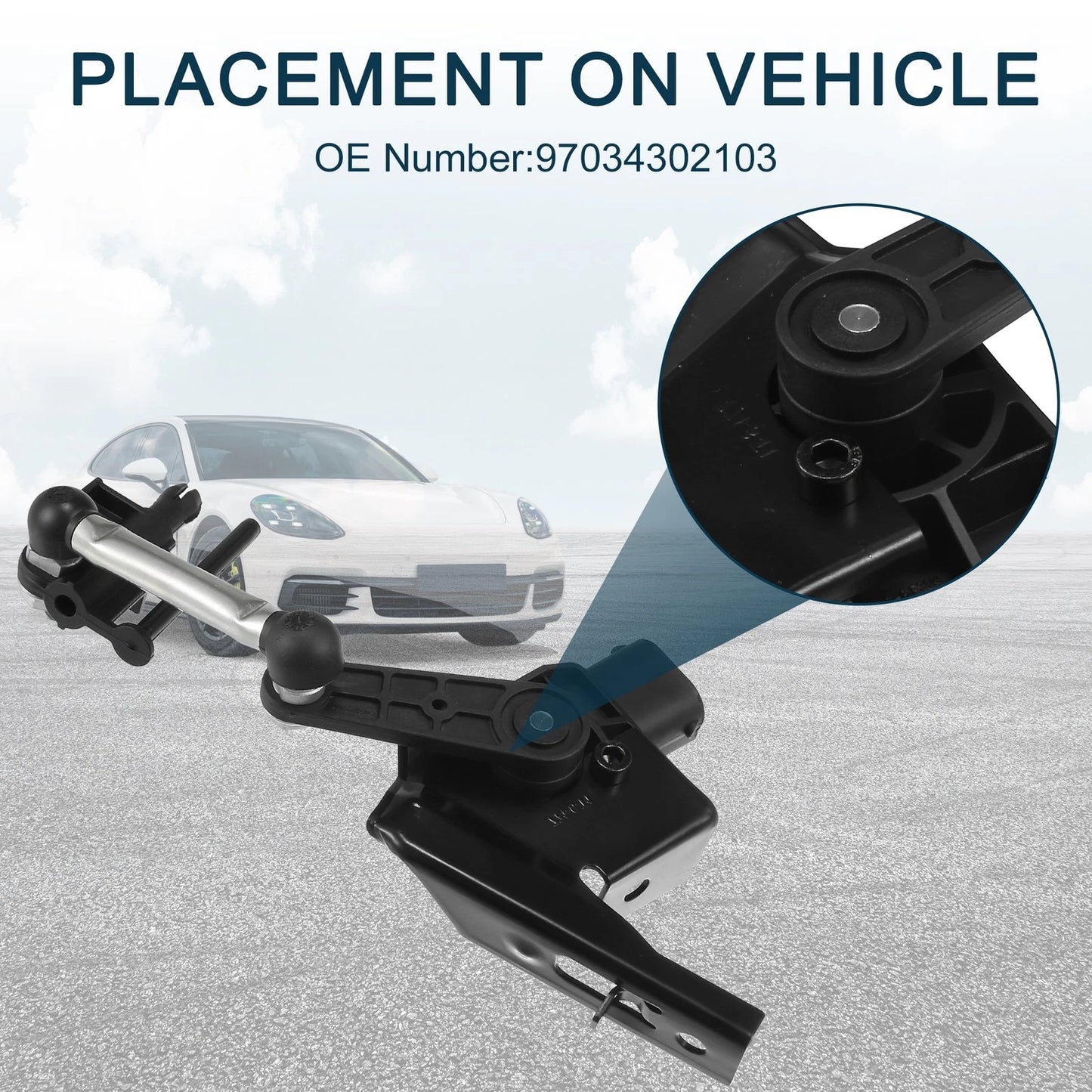 Front Left Ride Height Level Sensor for Porsche Panamera 2010-2016