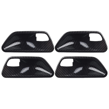 4PC Carbon Look Interior Door Handle Bowl Cover for 3 4 Series F30 F34 3GT