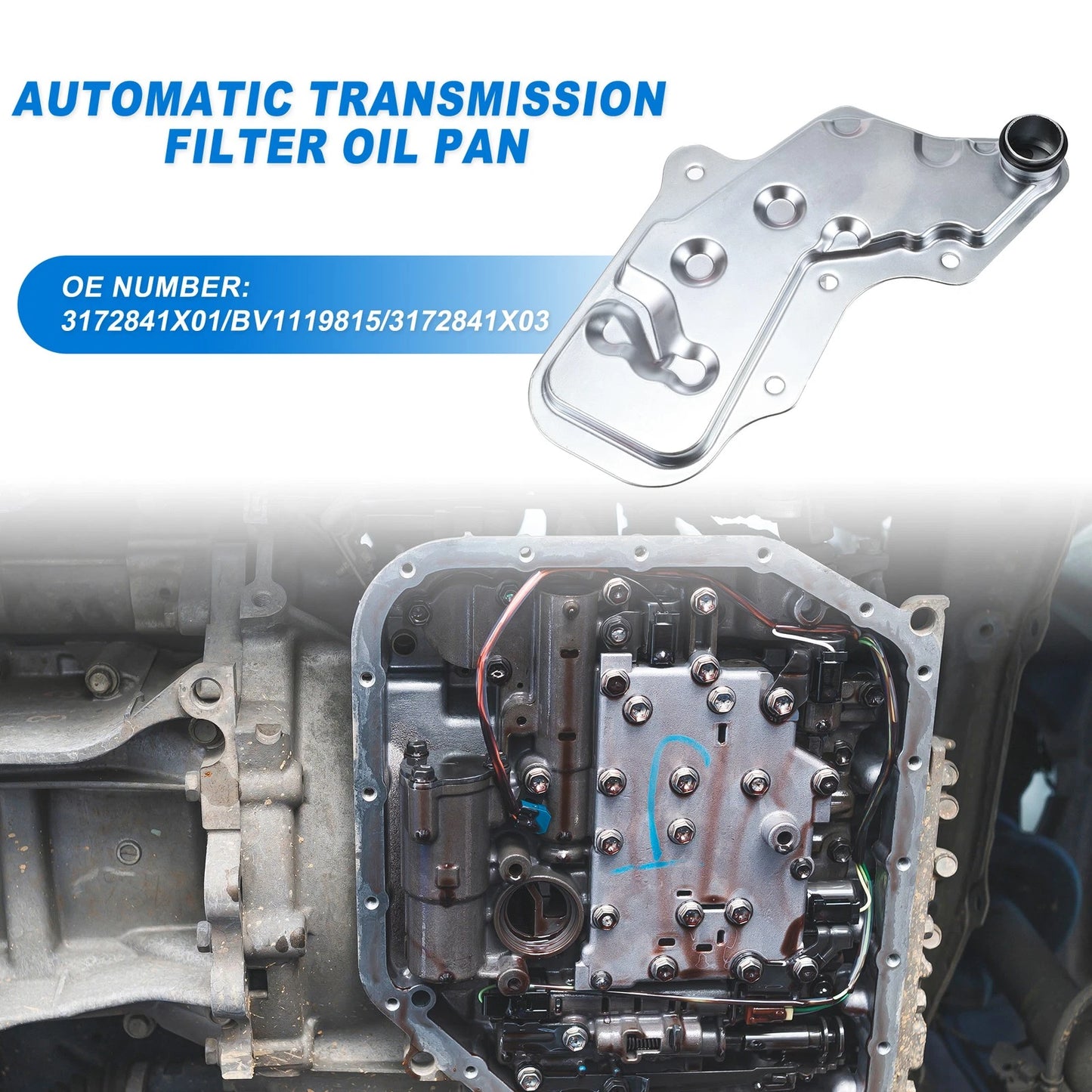 Transmission Fluid Filter Oil Pan for Nissan (2000-2004)