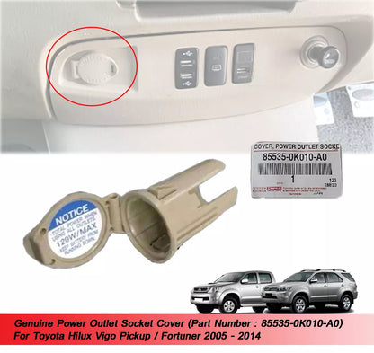 Power Outlet Socket Cover for Toyota Hilux Fortuner (2005-2014)