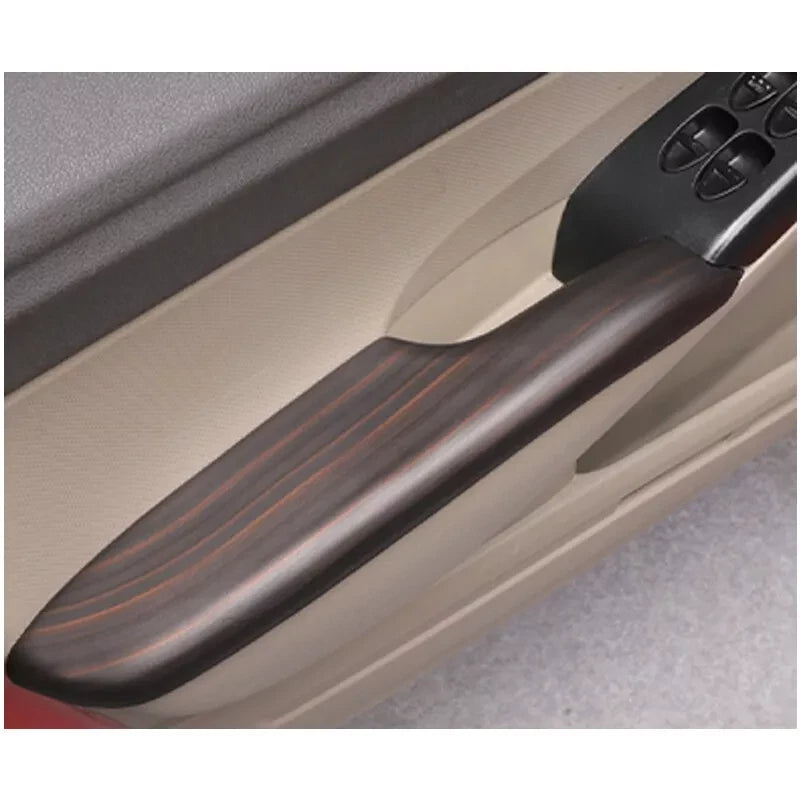 4x ABS Wood Pattern Door Armrest Cover Trim for Honda Civic (2006–2011)