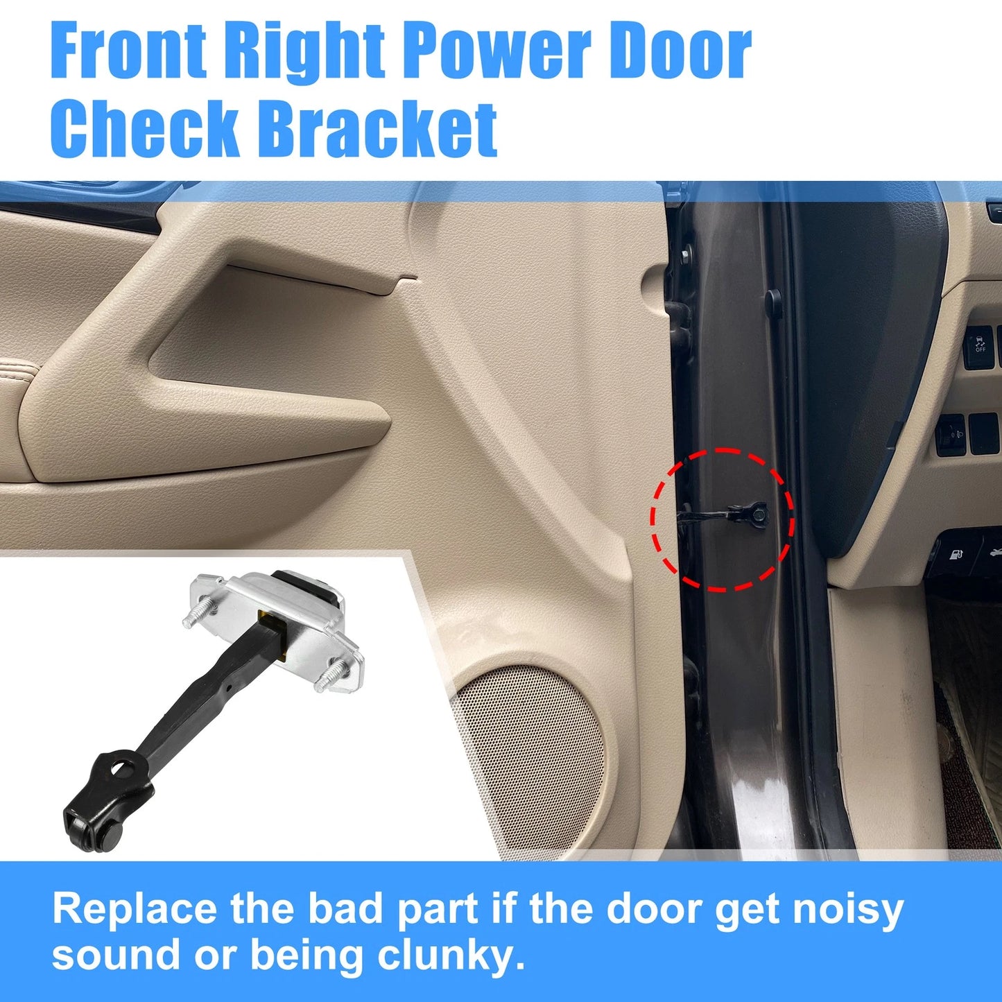 Front Right Door Hinge Check Arm Stop Strap for Kia Optima (2011-2016)