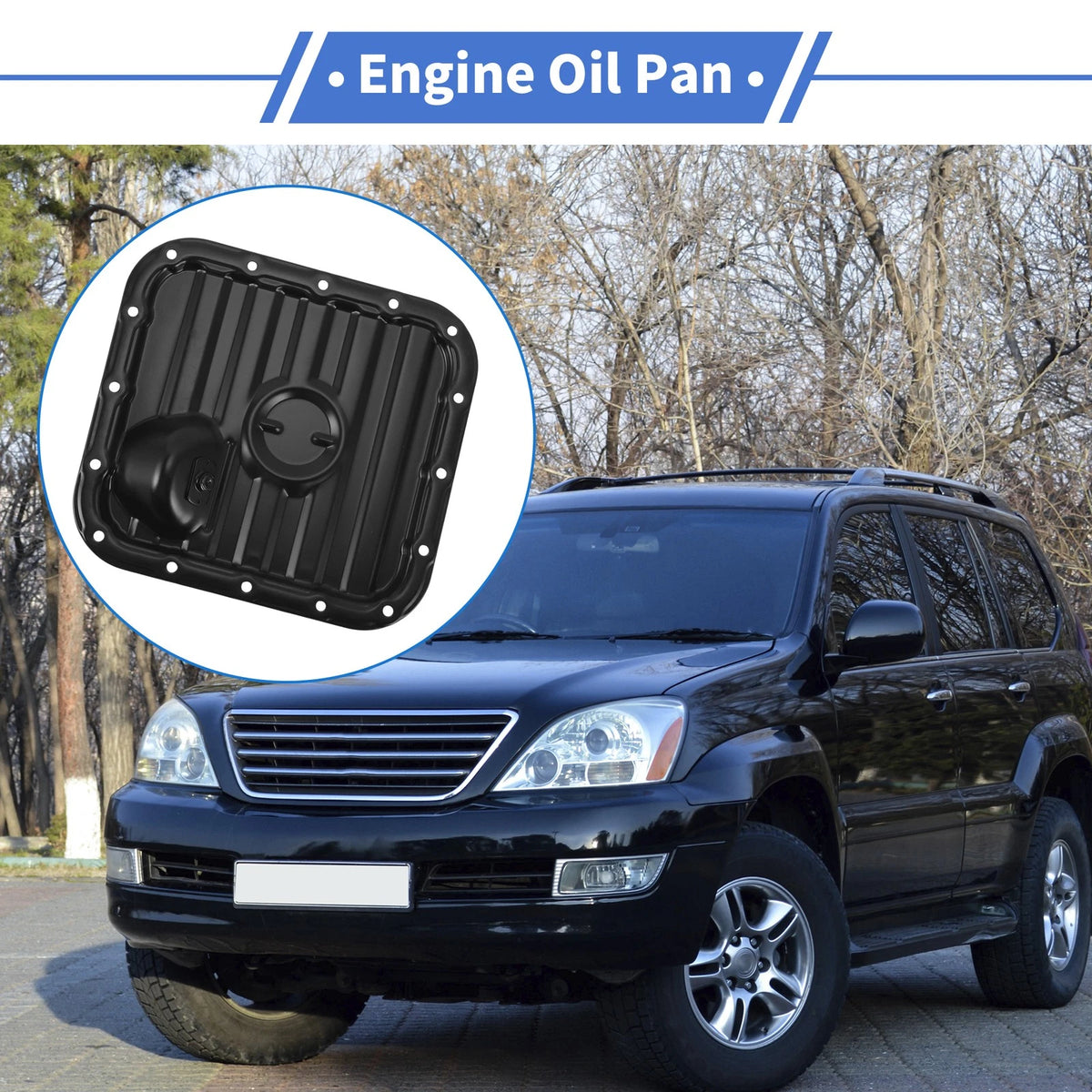 Engine Oil Pan for Toyota Lexus GS 2012 Steel Black (2012)