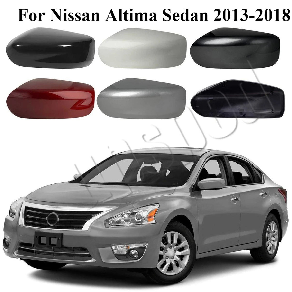 2 x Left Right Side Car Rearview Mirror Cap Cover for Nissan Altima (2013–2018)
