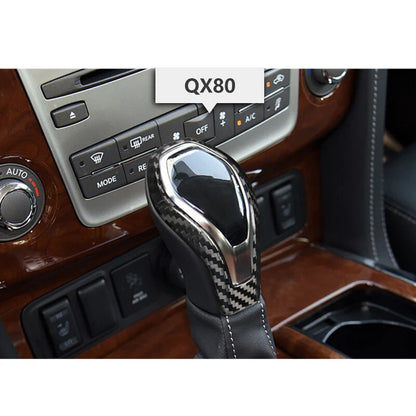 Real Carbon Fiber Gear Shift Knob Cover Trim fit for Infiniti Q50 Q60 QX60 QX80