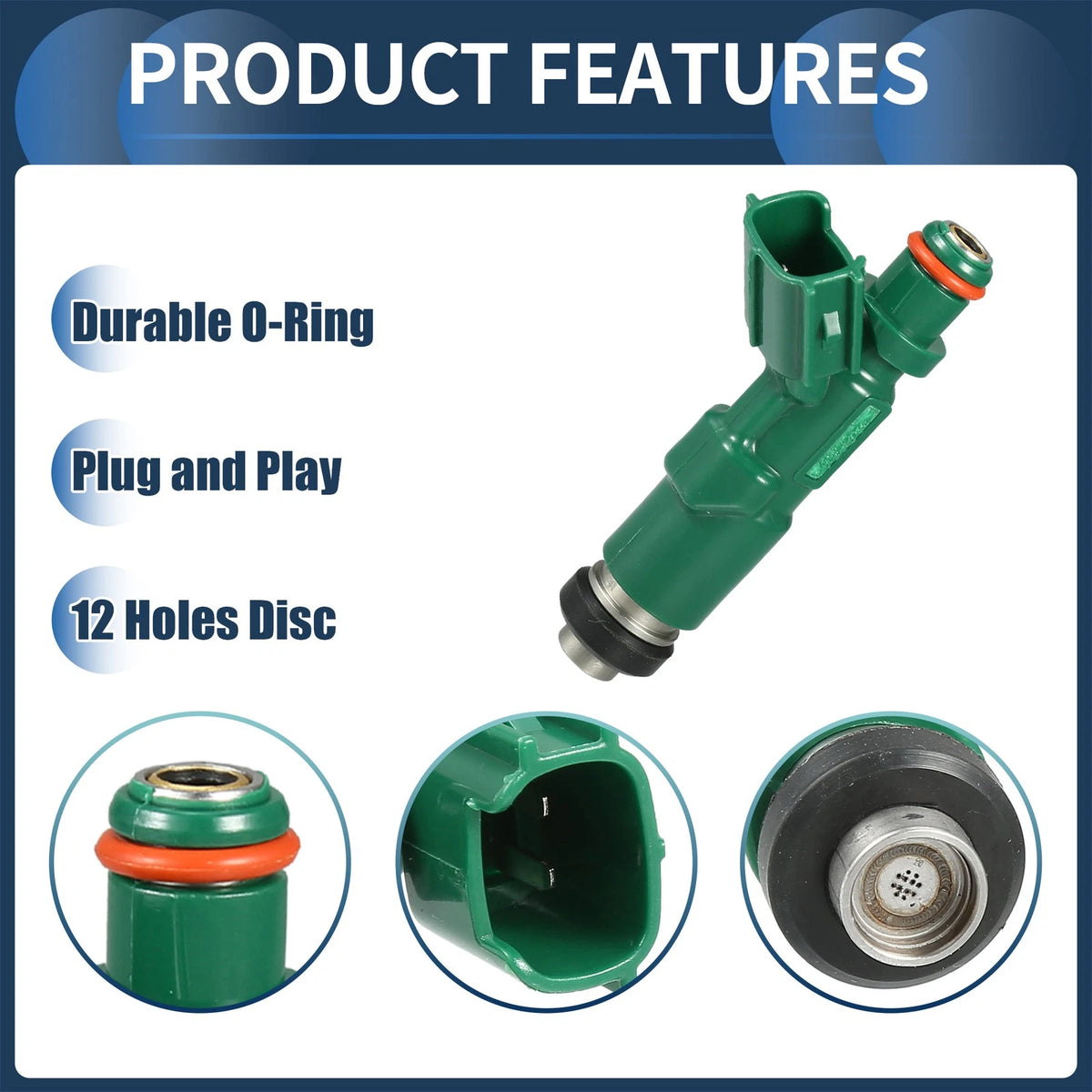 Fuel Injector 4 x for TOYOTA Yaris Hatchback 1.5 (2001-2005)