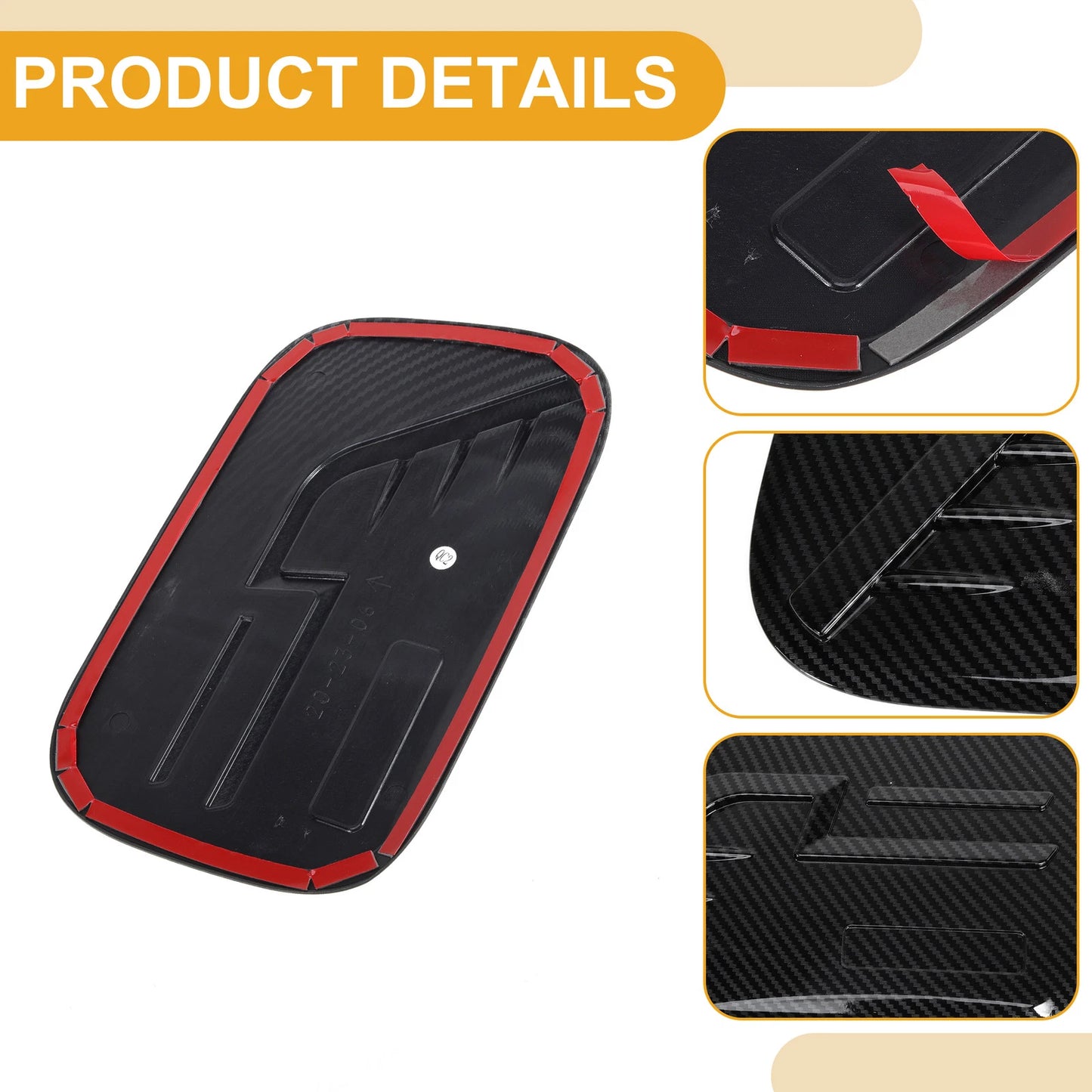 Fuel Tank Door Cap for Kia Carnival 2020-2025 Carbon Fiber Black