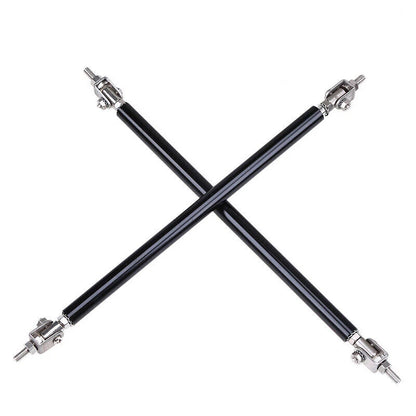 8" Black Adjustable Front Bumper Lip Splitter Strut Rods for Honda