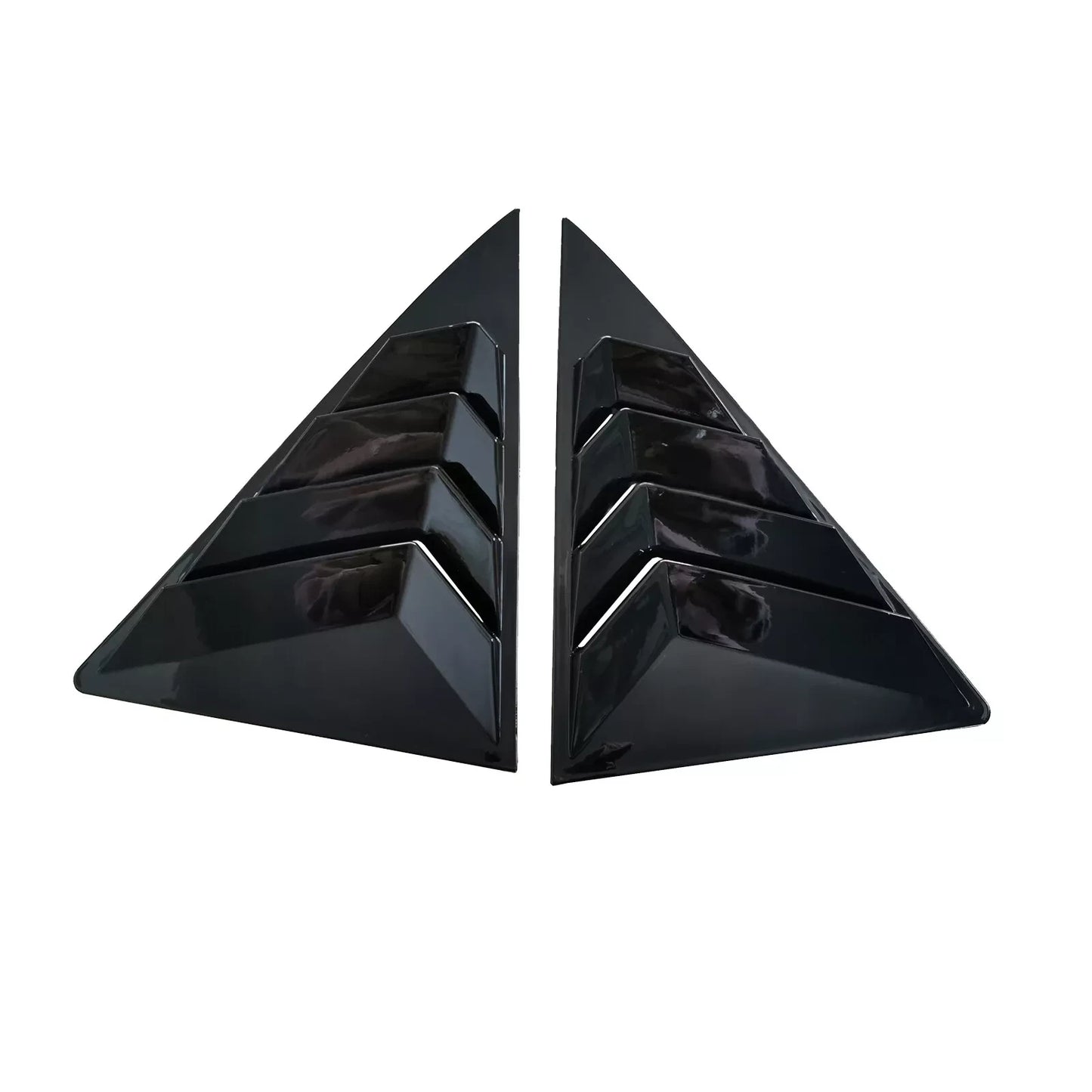 2 x Glossy Black Side Window Louver Shutter Cover for Toyota Camry (2012–2017)