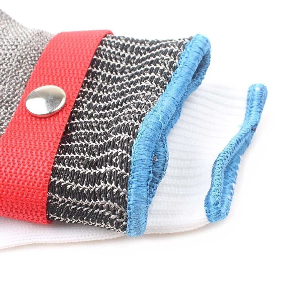 Cut Proof Gloves for Butcher - Stab Resistant Stainless Steel Wire Mesh