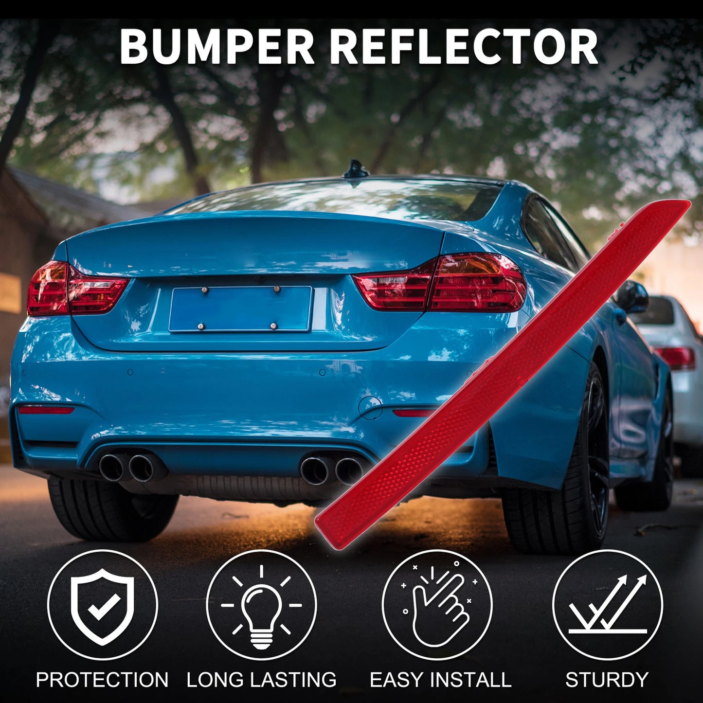 Rear Right Bumper Reflector for BMW M3 2015-2018 ( Red)