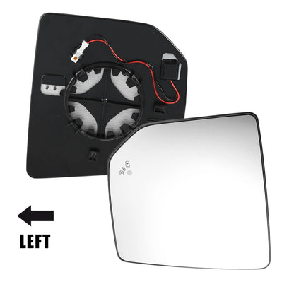 Heated Left Driver Side Rearview Mirror Glass for Ford F-150 (2015-2023)