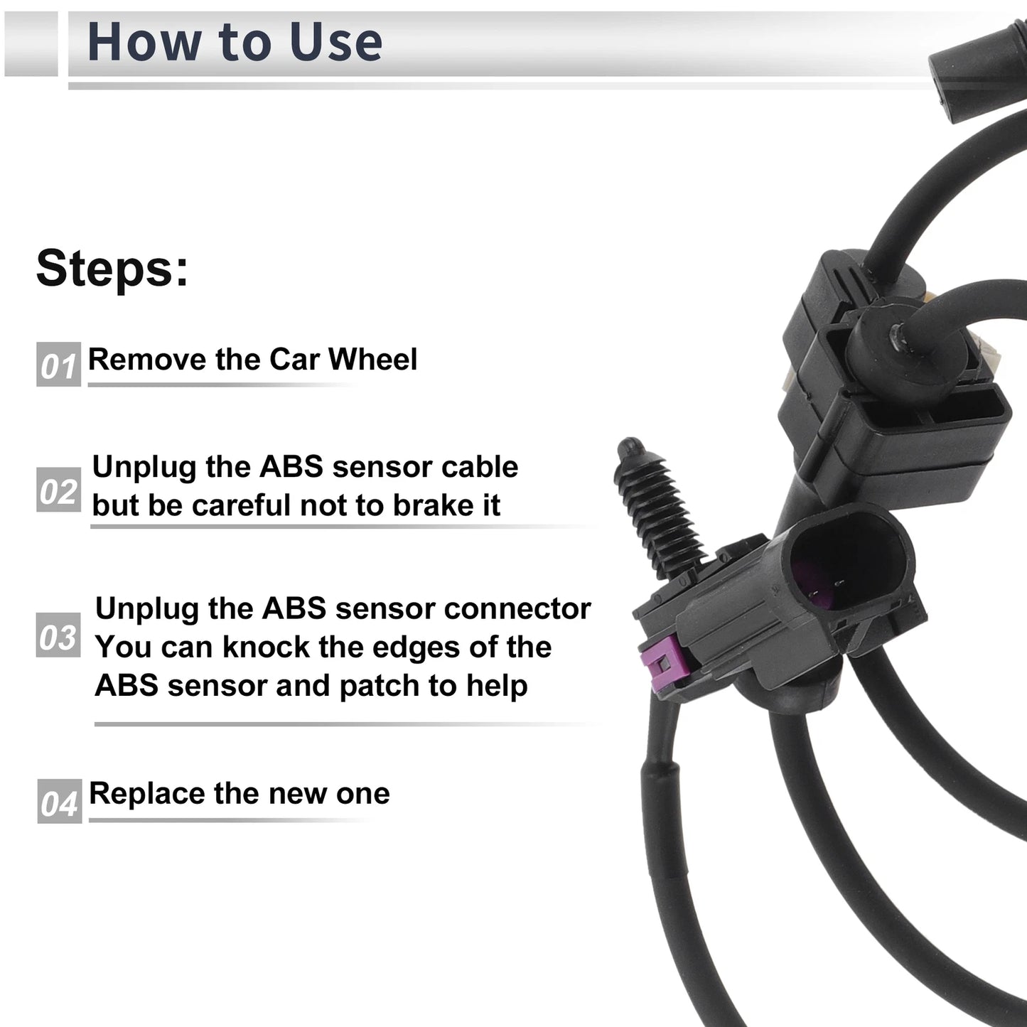ABS Wheel Speed Sensor Front Left/Right for Chevrolet SSR (2003-2006)