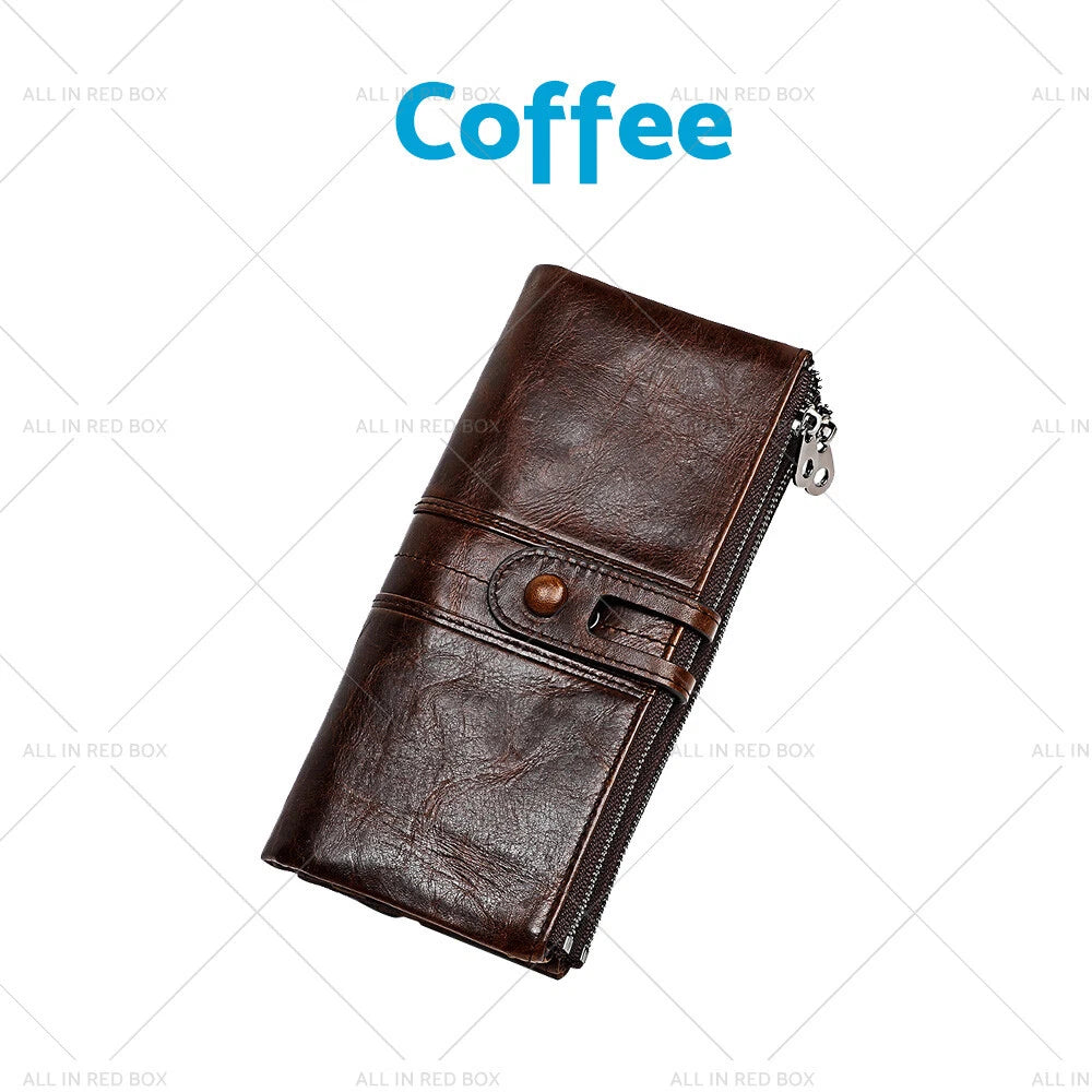 Leather Phone Wallet Clutch Purse for Women - Card Cash Coin Holder