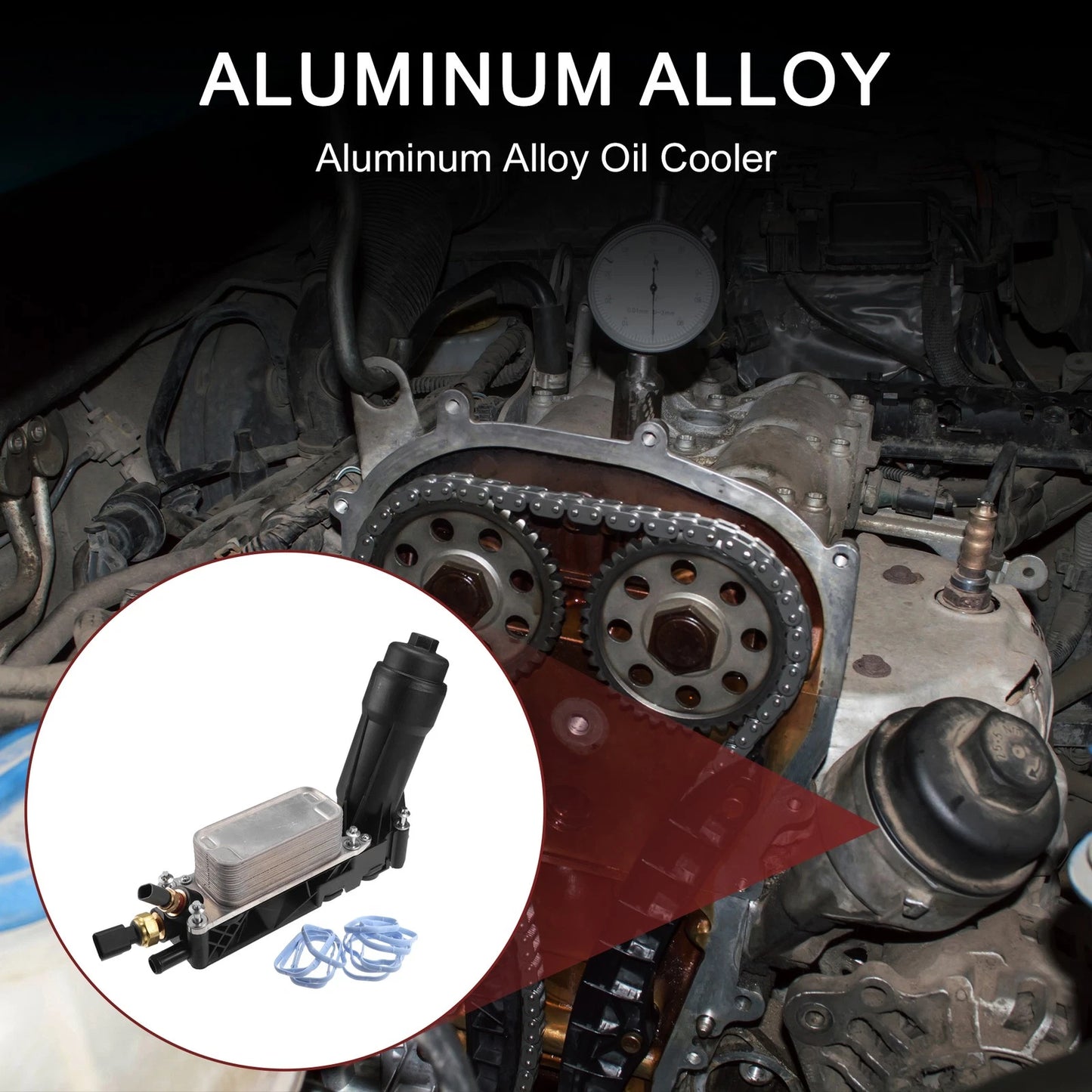 Engine Oil Cooler Filter Housing with Seals for Ram 1500