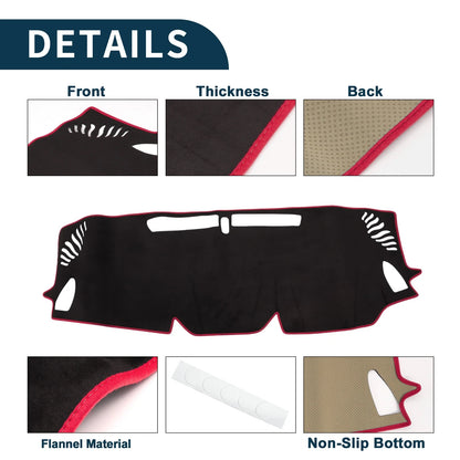 Dash Cover Mat for Subaru Levorg VN Series (2014-2023) Black Red Set